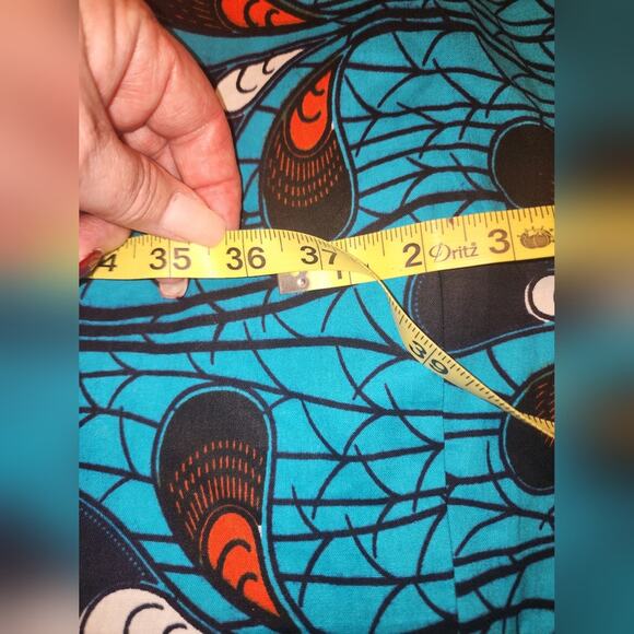 ANKARA Patterned Top Womens M High/low Strapless Sophisticated tribal Handmade - Picture 8 of 10